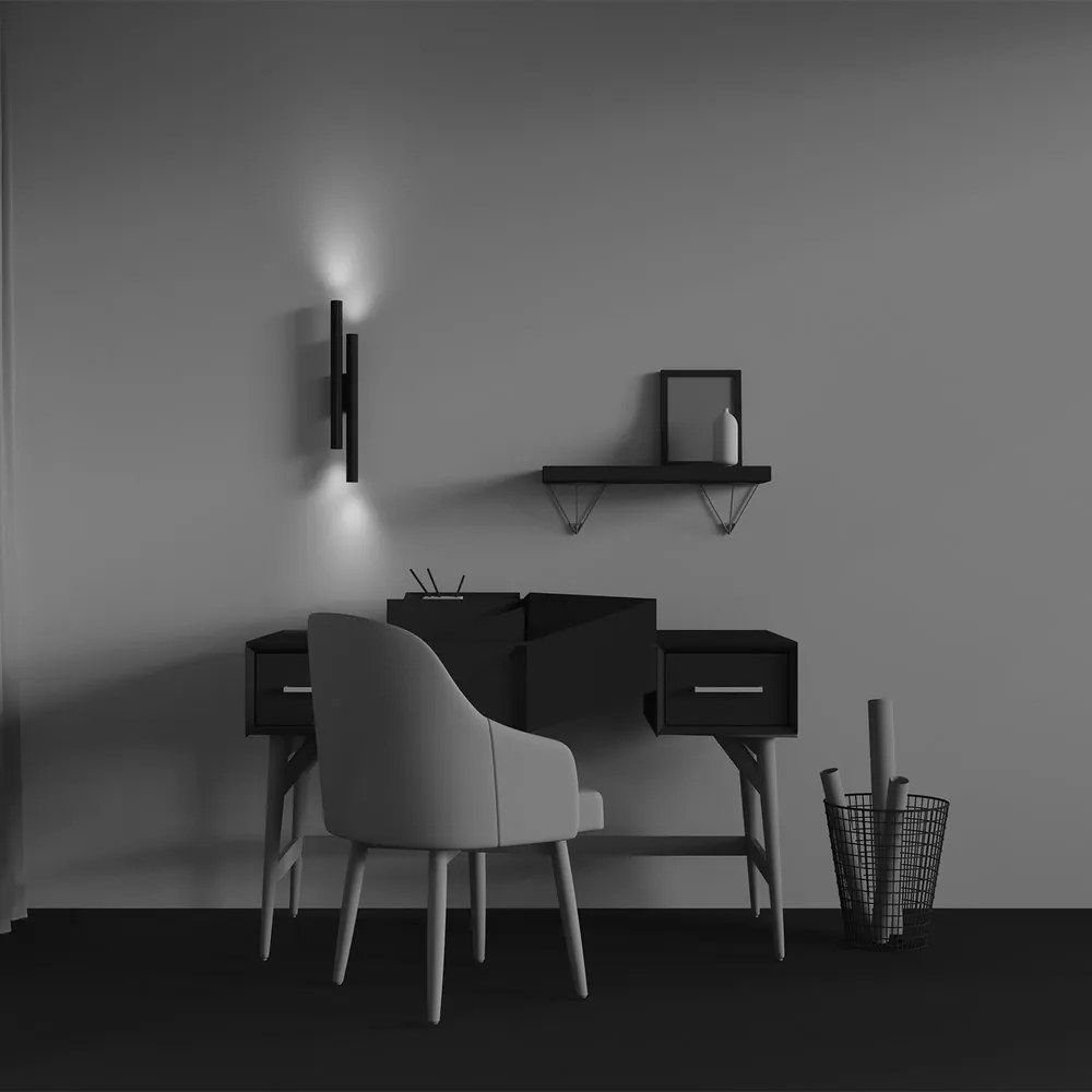 Aplica LED ambientala stil minimalist Calipso 24W negru
