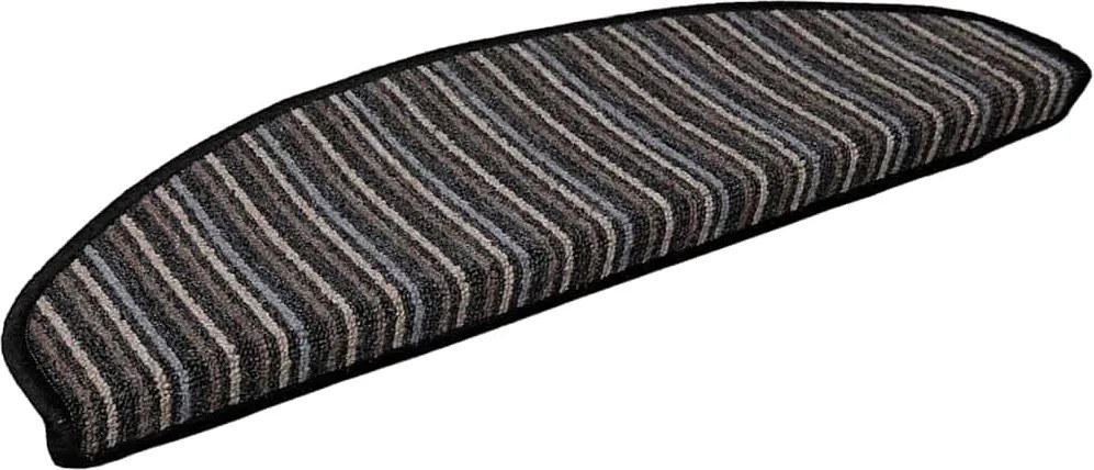 vidaXL Mochete autocolante pentru scară 15 pcs Antracit 65 x 21 x 4 cm