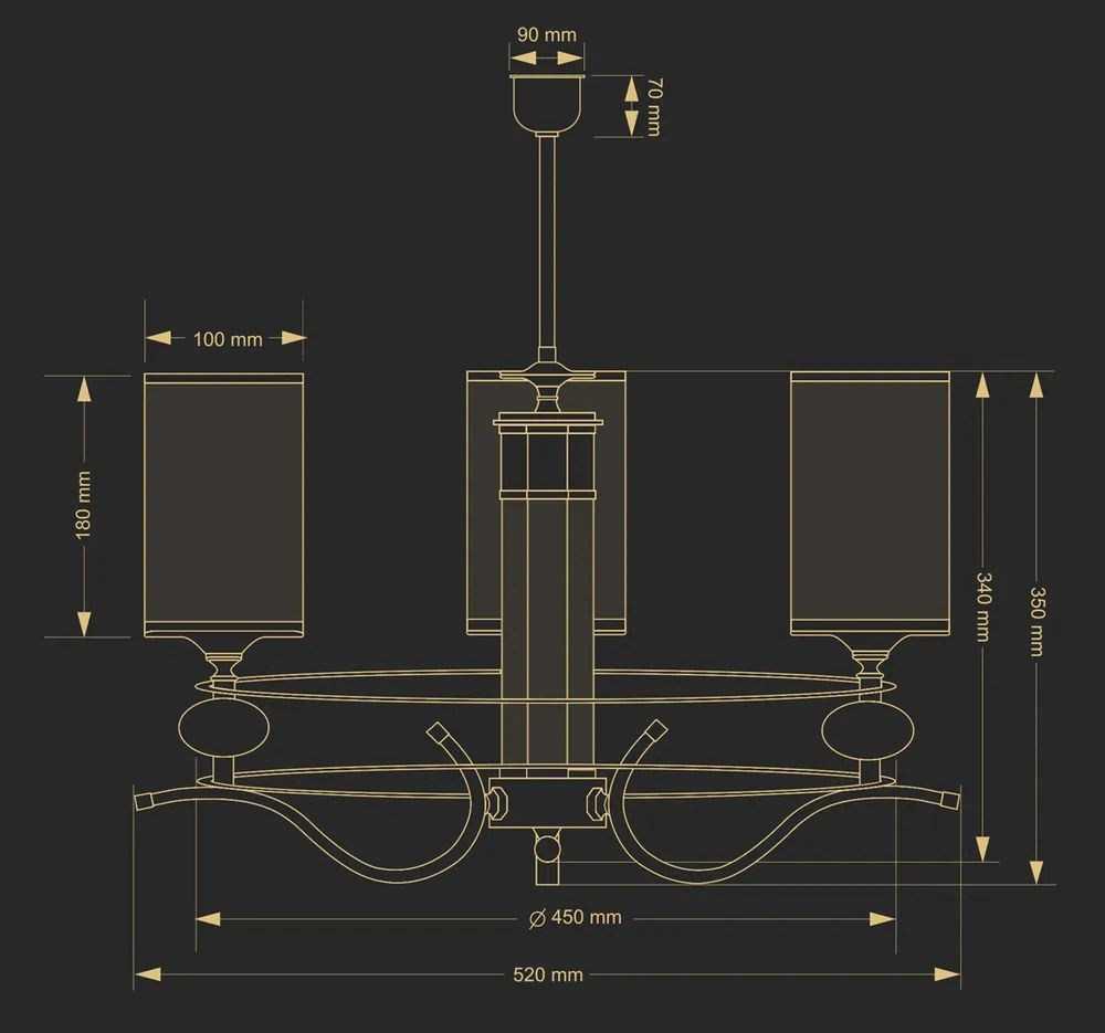 Candelabru 3 brate elegant design clasic Ruta