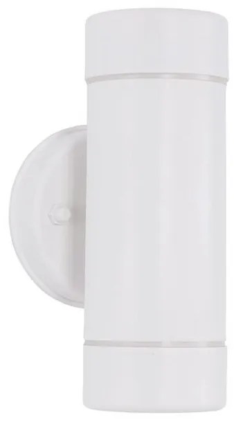 Aplica moderna de exterior cu iluminat ambiental up/down IP44 LIMBIO II alba