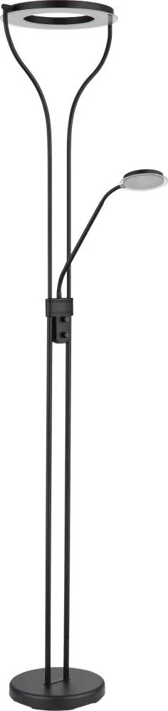 Globo 59038SD - Lampă de podea LED dimabilă EBRO 20W/230V + 4W 3000K neagră