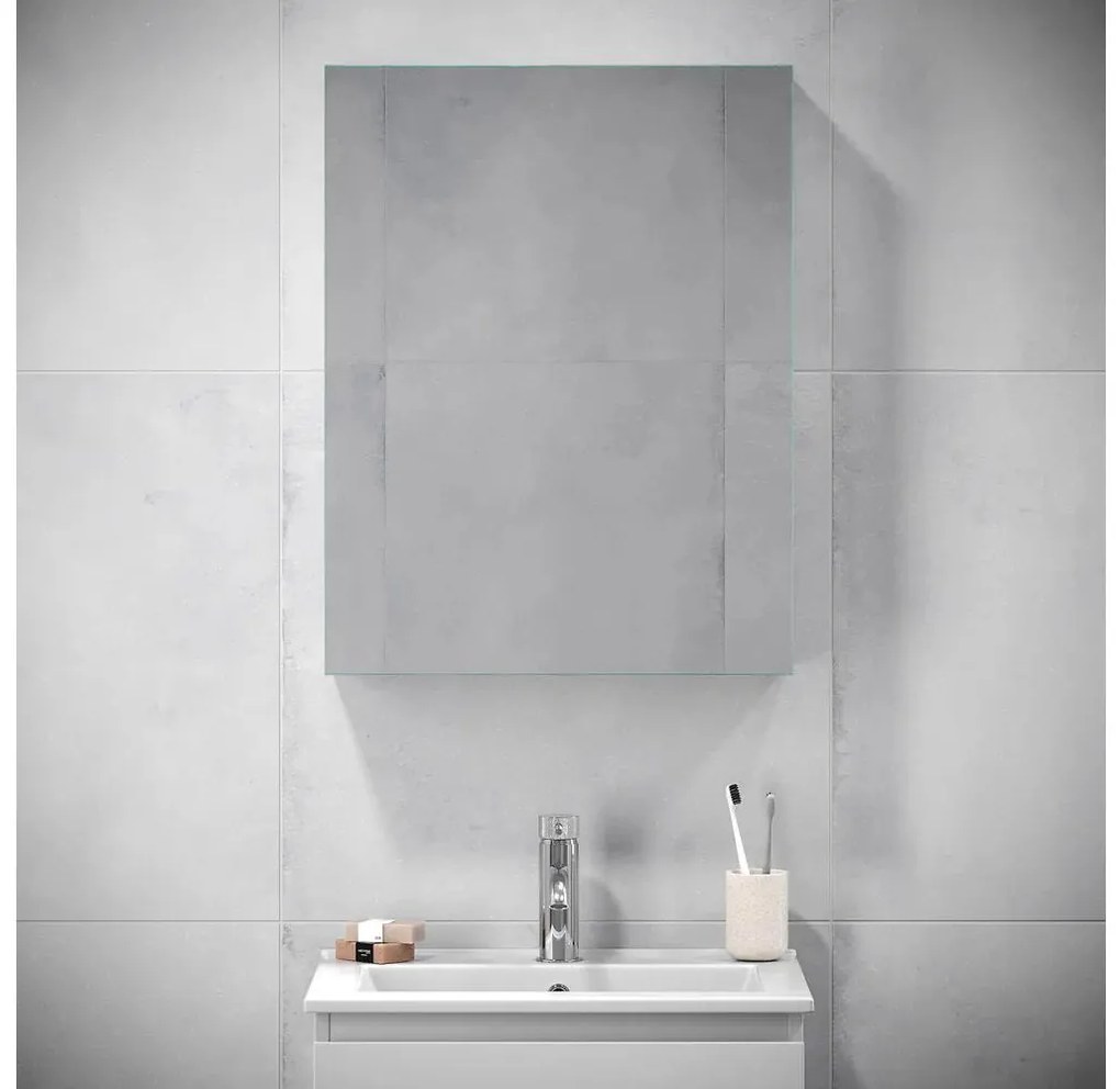 Dulap de baie cu oglindă BATH DELUXE 02-050-63-01-01 KENWOOD 65x50 cm alb