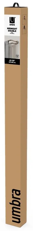 Galerie de perdea 107 - 305 cm extensibilă/dublă din oțel inoxidabil Midnight – Umbra