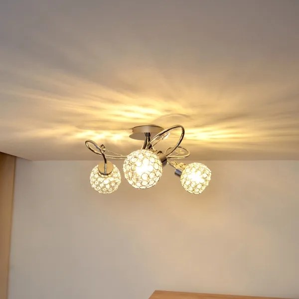 Lustră aplicată SOPHIA 3xE27/15W/230V crom lucios/transparent