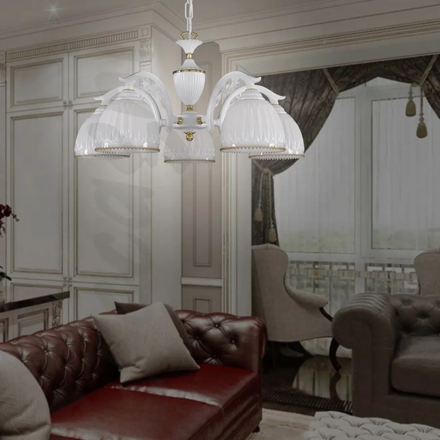 Candelabru clasic cu 5 brate design italian 9601
