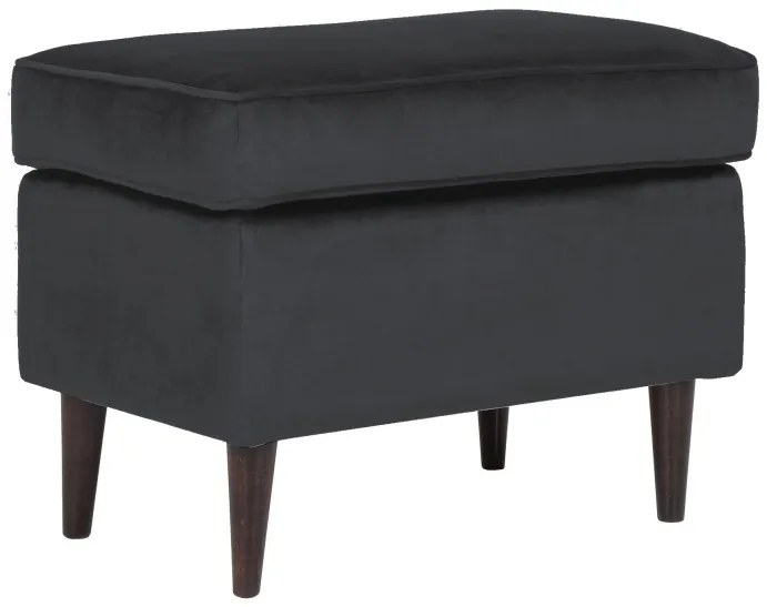 Taburet Ron velvet negru/wenge Blu19