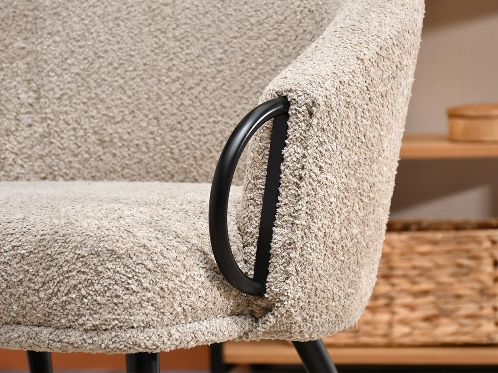 Fotoliu Carma F (bej închis + negru). Promo -19%. 1109977