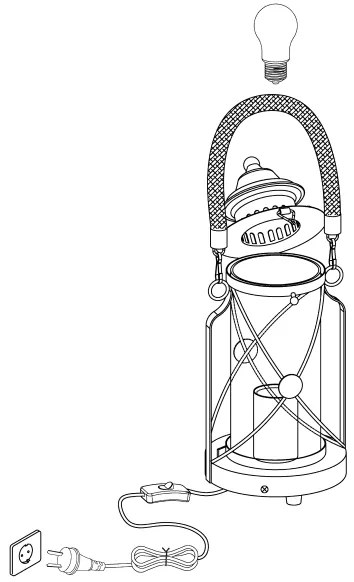 Eglo 49283 - Lampa de masa BRADFORD 1xE27/60W/230V