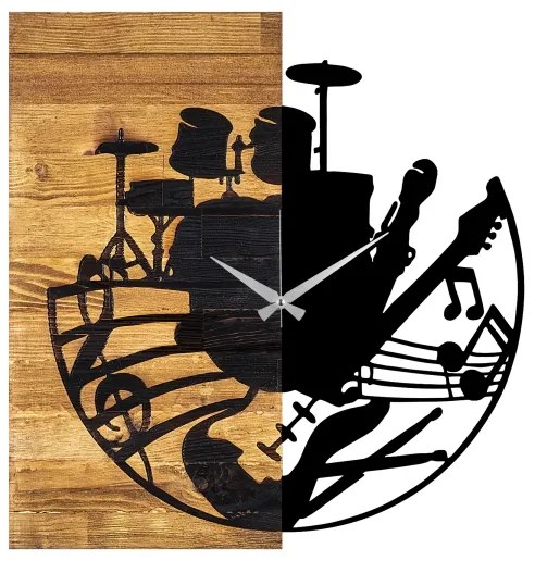 Ceas de perete 60x58 cm 1xAA lemn/metal