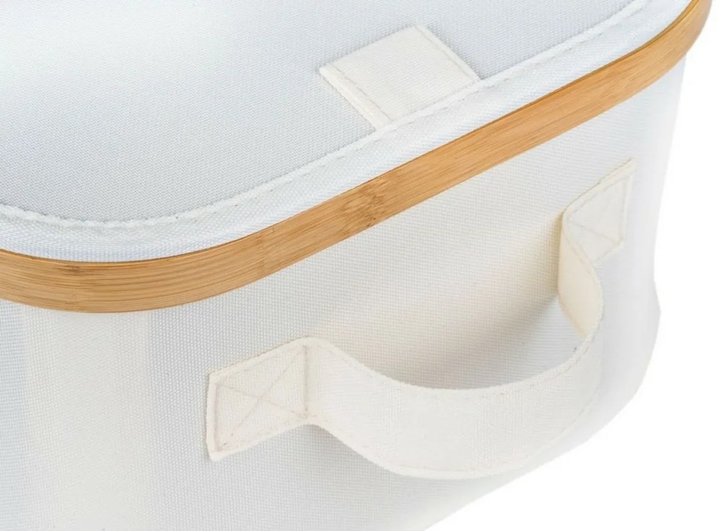 Cutie de depozitare G21 40 x 30 x 15 cm, dinbambus cu capac, bej