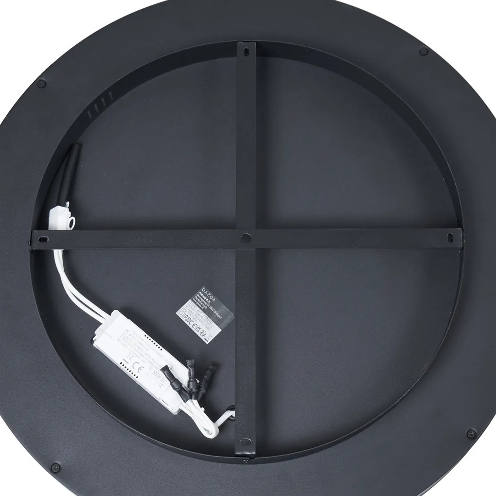 Plafonieră de design neagră cu auriu 60cm incl. LED comutator cu 3 căi - Ingo