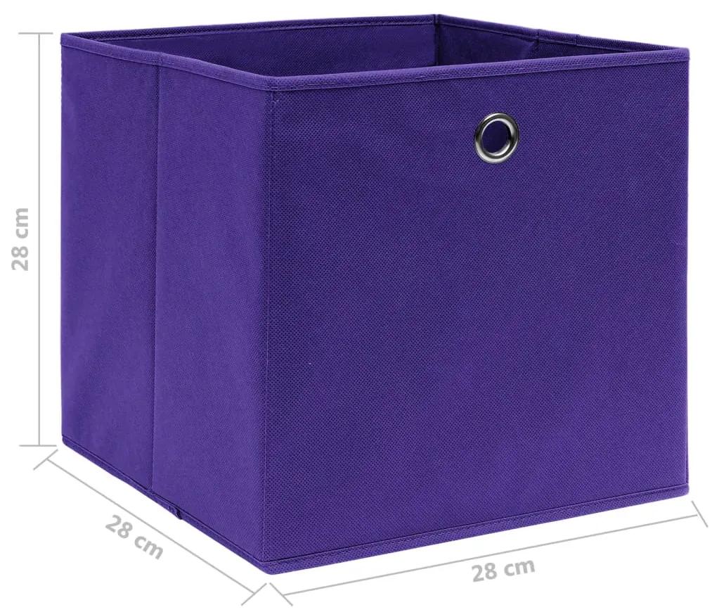 Cutii de depozitare 10 buc. violet 28x28x28 cm material netesut 10, Violet, 1, Violet