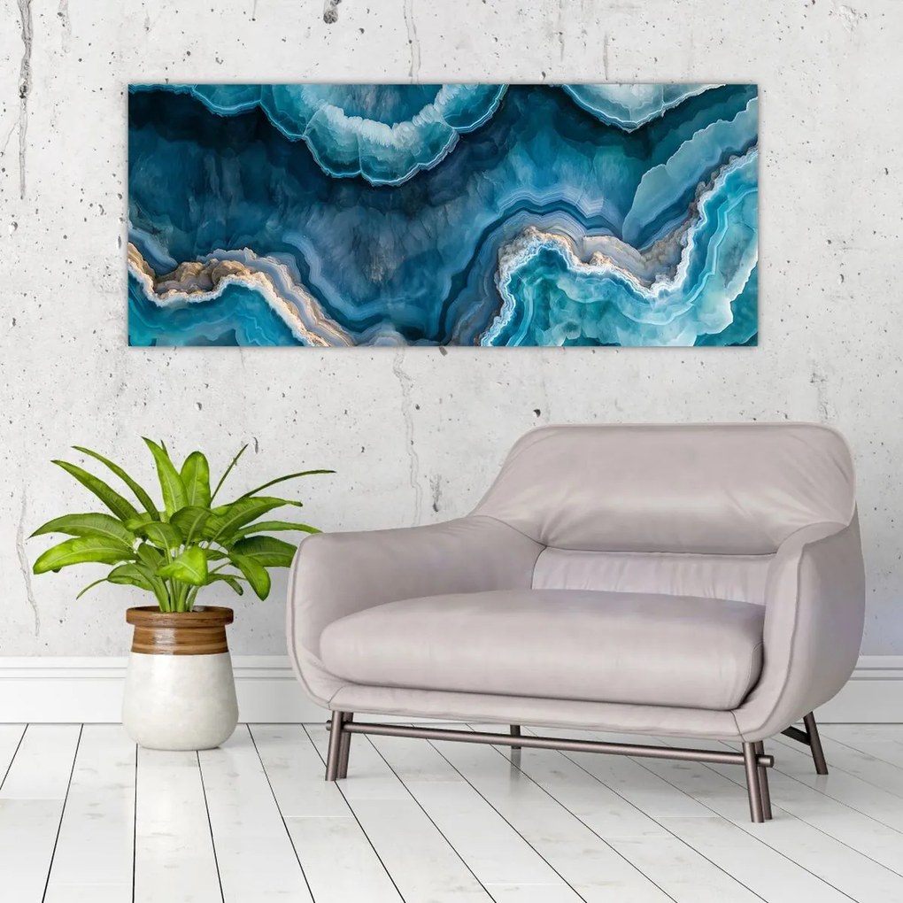 Tablou - Detaliu de acvamarin (120x50 cm)