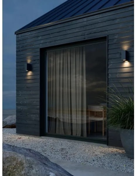 Nordlux - Aplică de perete pentru exterior CANTO 2xGU10/28W/230V IP44 neagră
