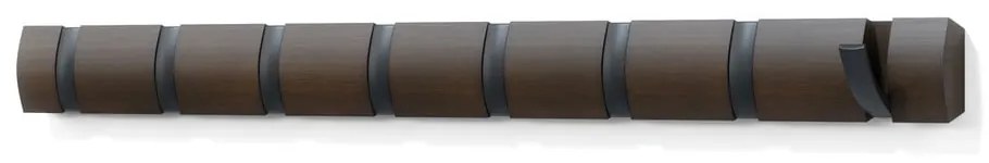 Cuier de perete maro închis din lemn de plop Flip – Umbra