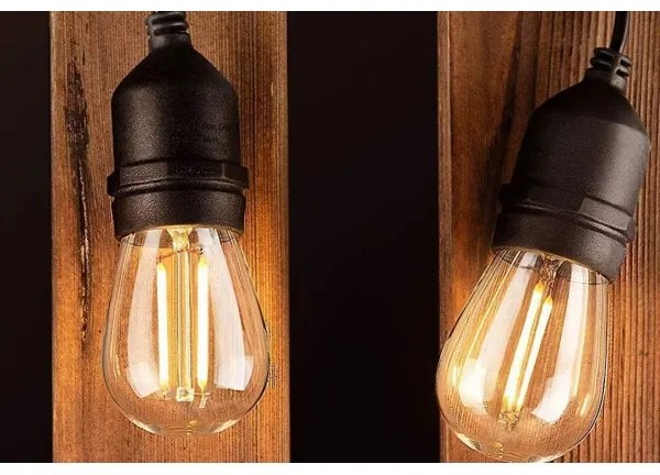 LED șir decorativ exterior 20xE27/1W/230V 10 m IP65 negru