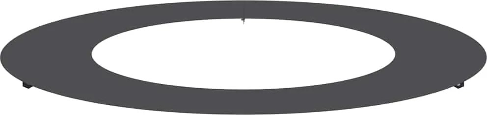 vidaXL potrivit pentru inel de copac plat Negru Ø50 / 80 cm Oțel