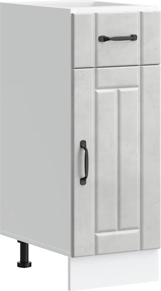 vidaXL Dulap de bucătărie „Lucca” Lemn prelucrat gri beton