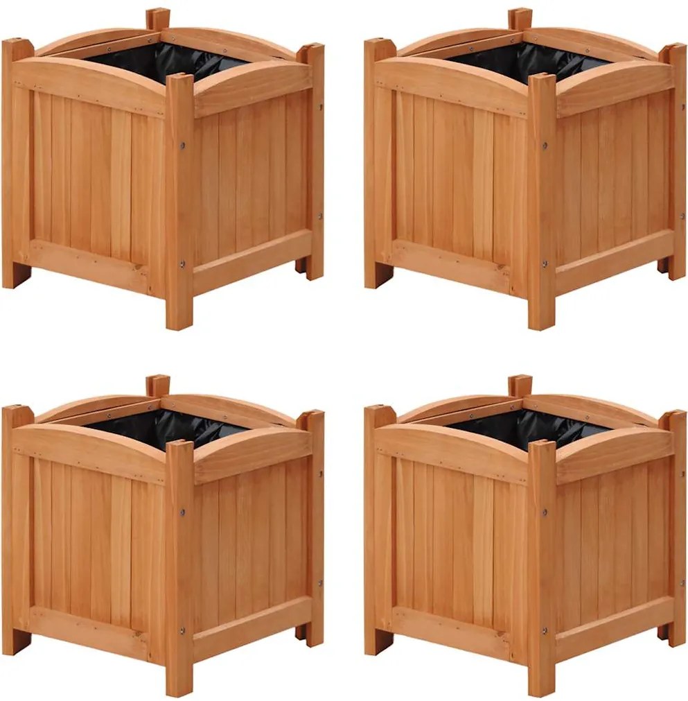 vidaXL Straturi înălțate de grădină, 4 buc., 30 x 30 x 30 cm