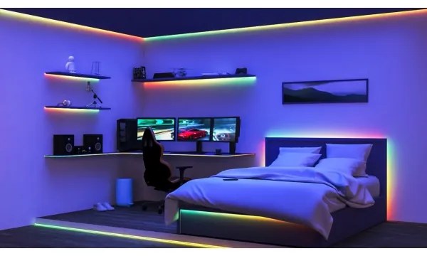 WiZ - Bandă LED RGBIC reglabilă 10m LED/21W/230V 2700-6500K Wi-Fi