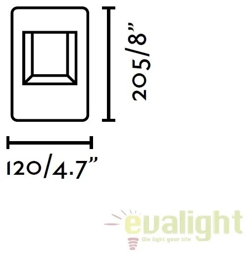 Stalp de exterior modern cu iluminat LED inaltime 20,5cm cu protectie IP54 NAYA LED 71198