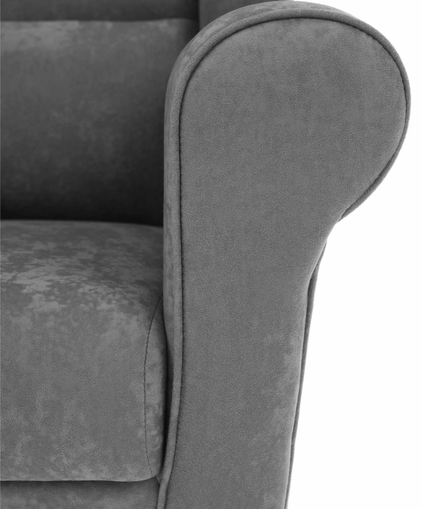 Fotoliu, textil gri, CHARLOT