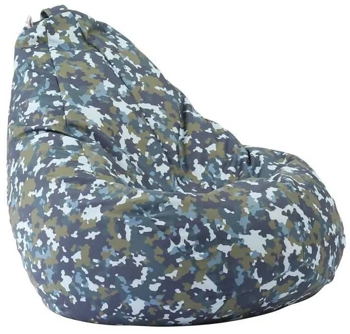 Fotoliu puf copii, Nirvana Light Pufrelax, Material Impermeabil - Camuflaj Fortele Terestre