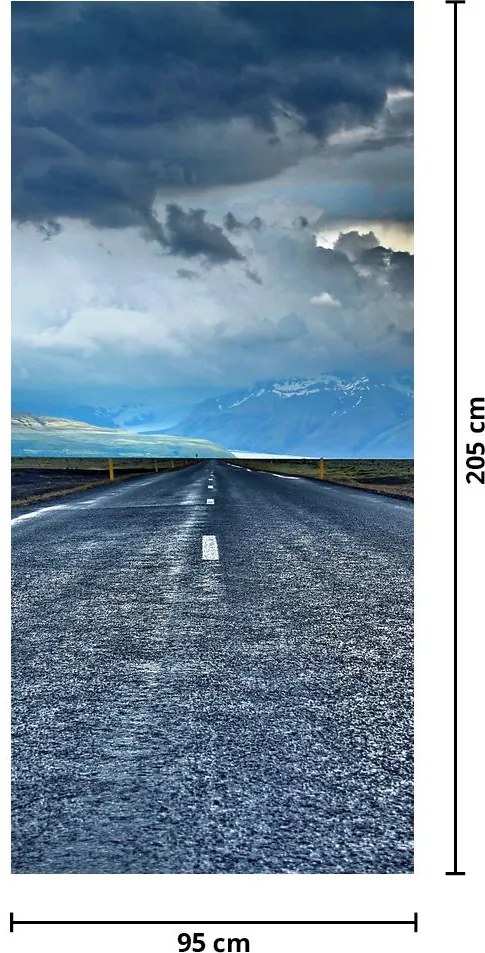 Fototapet pentru ușă - Drum în furtună (95x205cm)