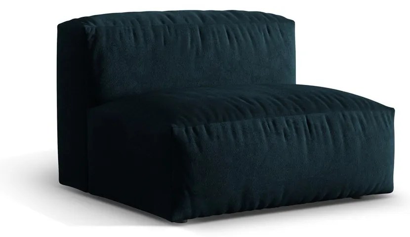 Modul pentru canapea modulară albastru închis cu tapițerie din catifea (de mijloc) Martina – Micadoni