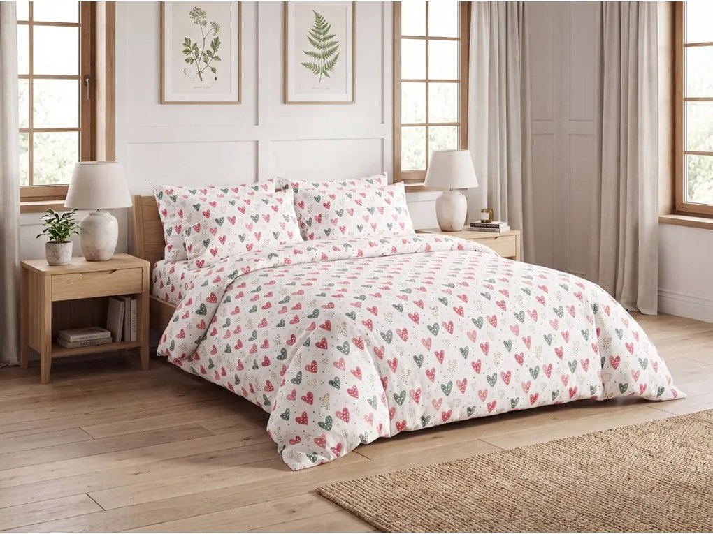 Lenjerie de pat creponata CUPIDA POLY cu model. Dimensiune lenjerie de pat: 70 x 90 cm | 140 x 200 cm