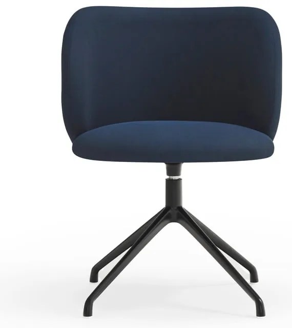 Scaun de sufragerie albastru închis tapițat Mogi – Teulat