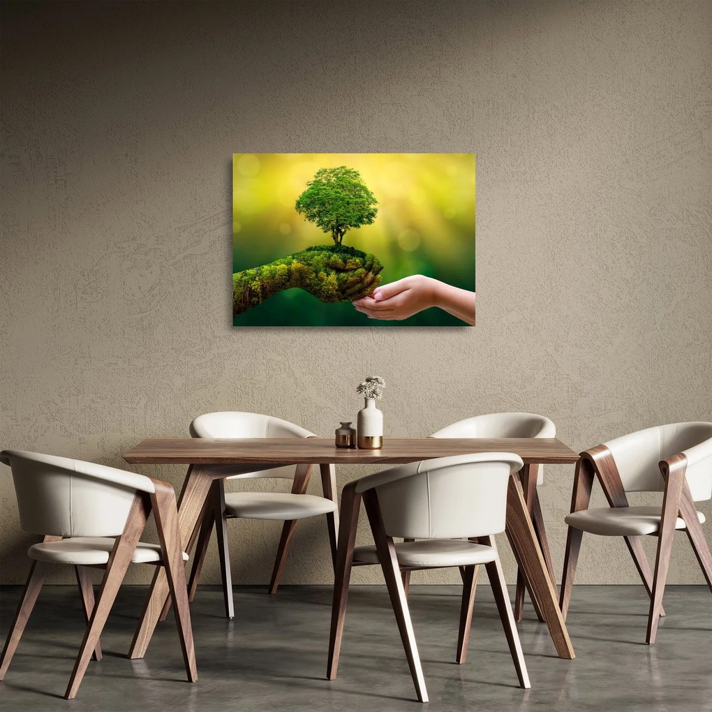 Tablou pe sticlă - Mama natura (70x50 cm)