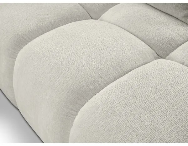 Colțar extensibil tapițat ALMADA, tip L, orientare stânga, cu spațiu de depozitare, bej