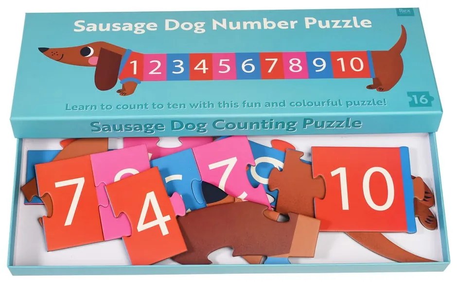 Puzzle (număr de piese 16) Sausage Dog – Rex London