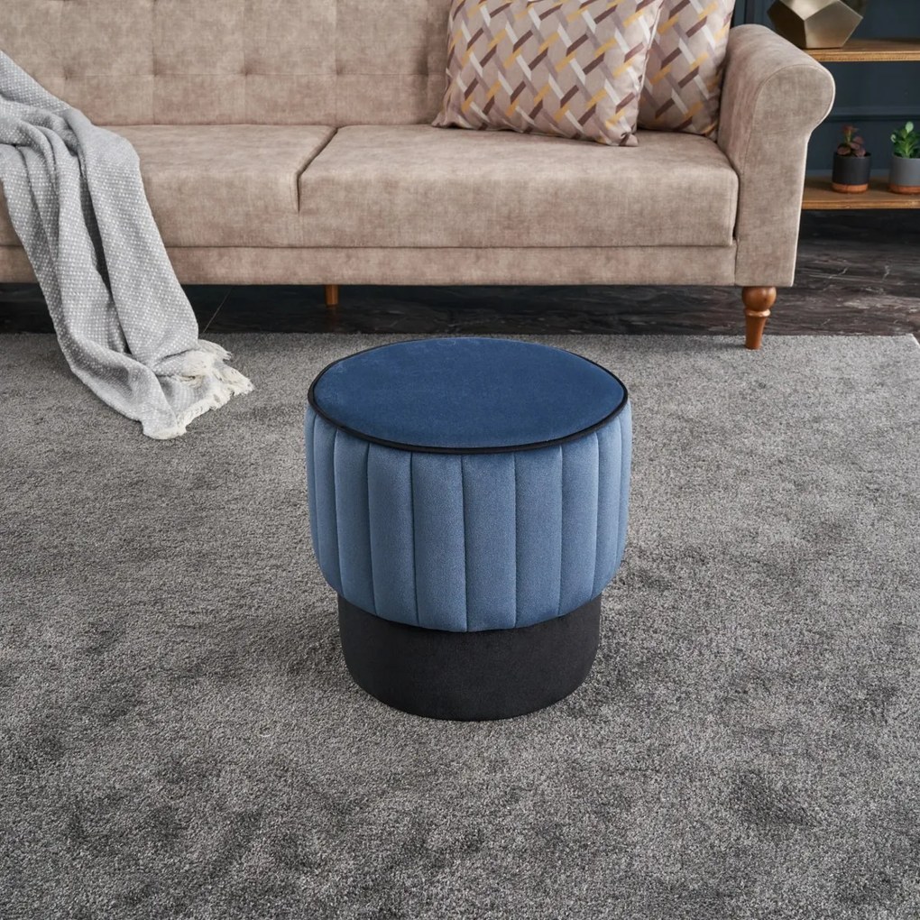 Taburet Rose Pouf albastru