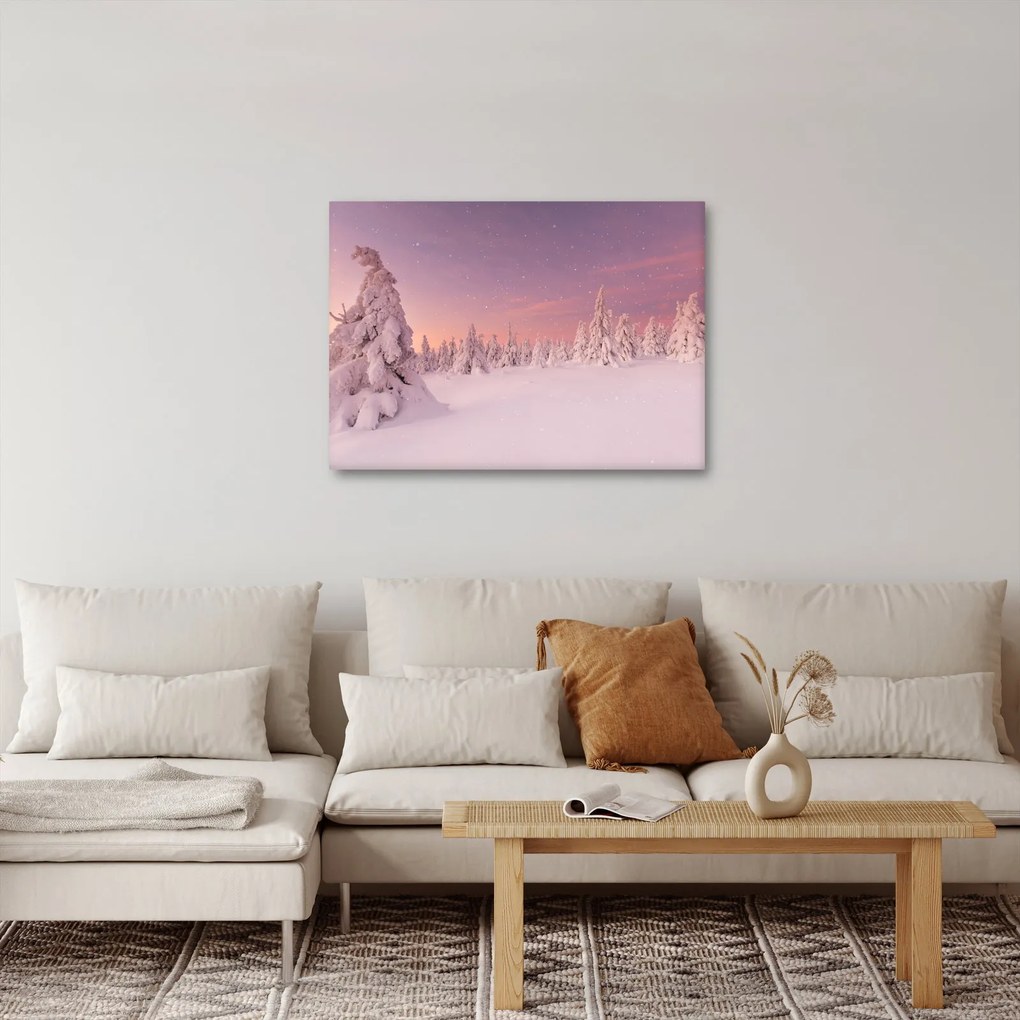 Tablou - Copaci sub așternut de zăpadă (70x50 cm)