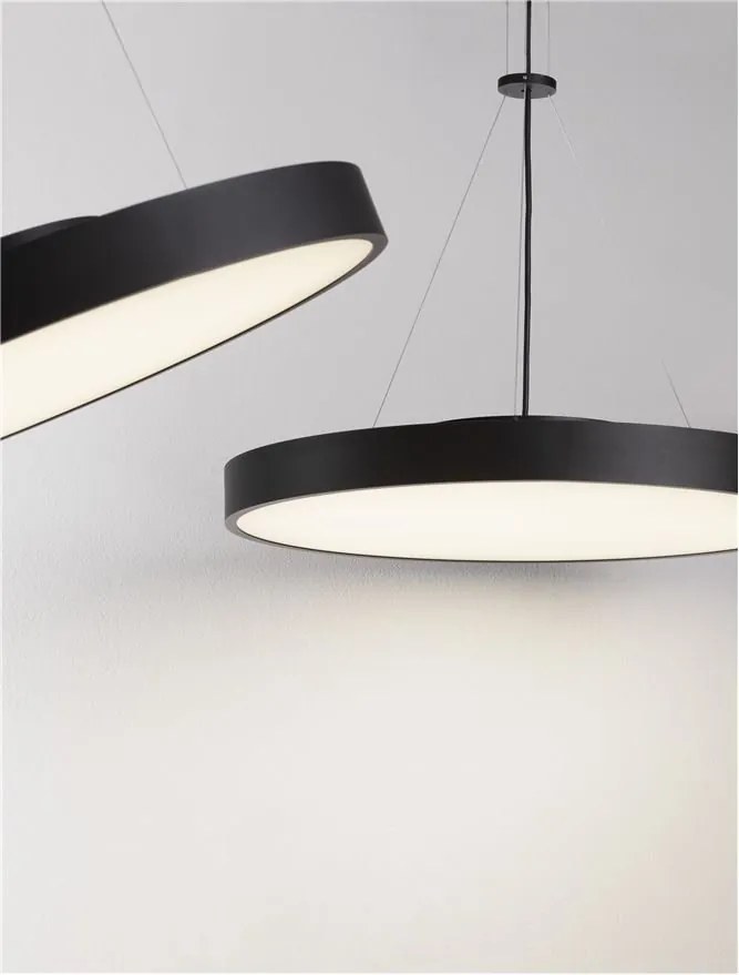 Lustra LED suspendata design circular PERFECT 40cm negru CCT Dimmable
