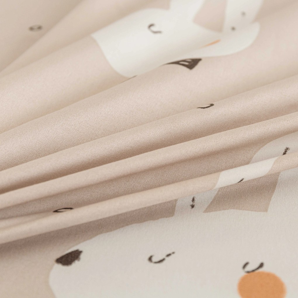 Cearsaf din microfibra 140x240 cm si husa de perna 50x70 cm WHITE RABBIT, bej