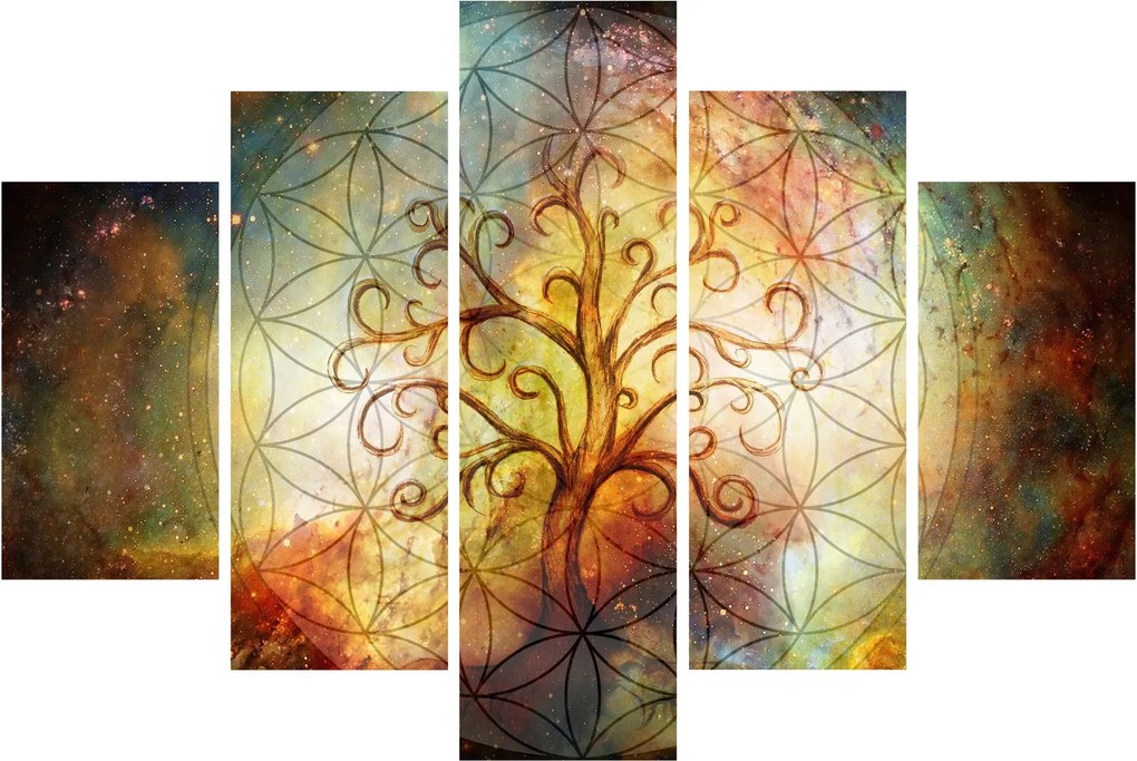 Tablou abstract cu copac (150x105 cm)