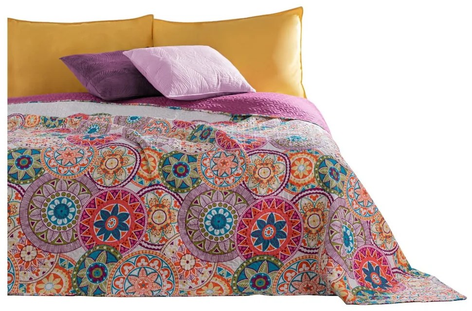 Cuvertură cu 2 fețe din microfibră DecoKing Bibi, 170 x 270 cm, roz