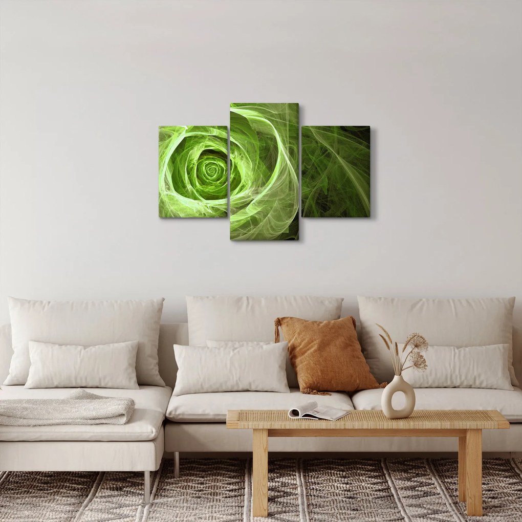 Tablou - Abstract Rose Green (90x60 cm)