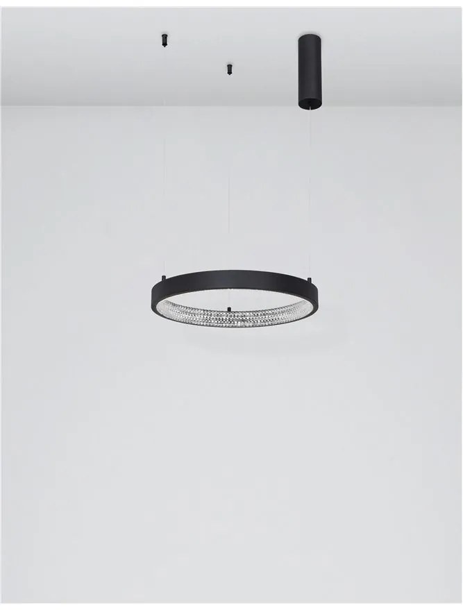 Lustra LED dimabila, design modern PRESTON, 40cm negru NVL-9865140