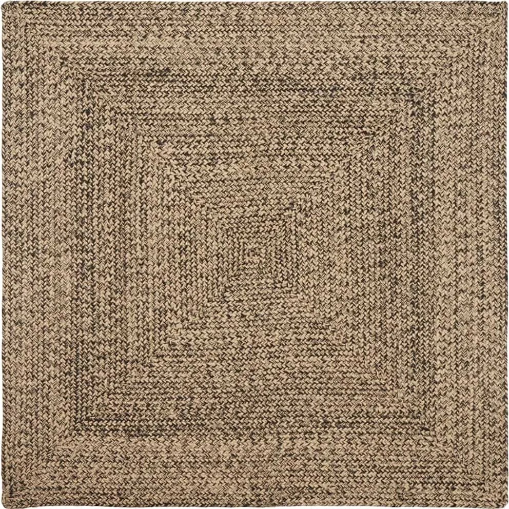 vidaXL Covoare de zonă Pătrat Natural și Negru 120 x 120 cm Iută