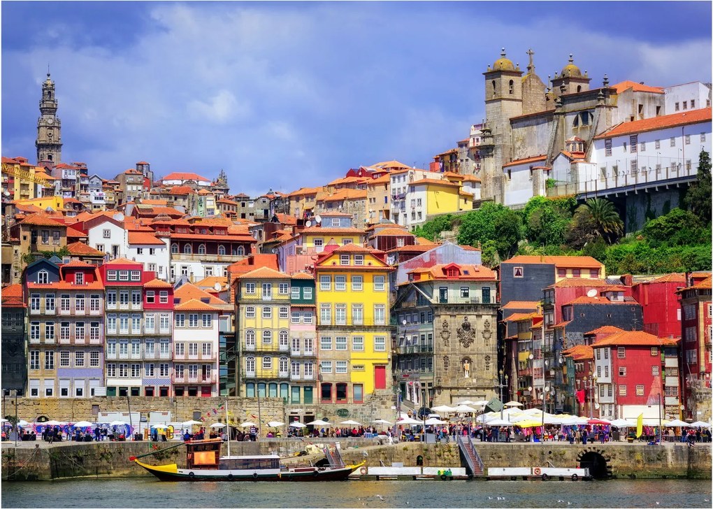 Tablou pe sticlă - Ribeira, Portugalia (70x50 cm)
