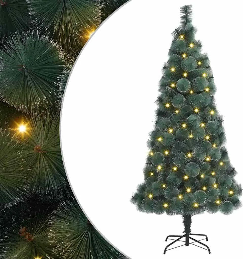 vidaXL Brad de Crăciun artificial pre-iluminat Verde 180 cm PET