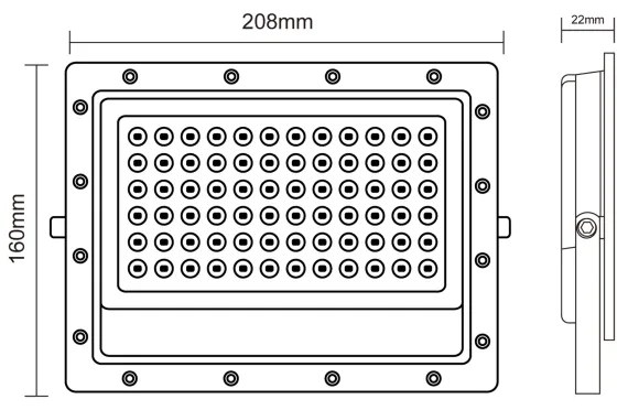 Proiector LED de exterior LED/100W/230V 5000K IP65 gri