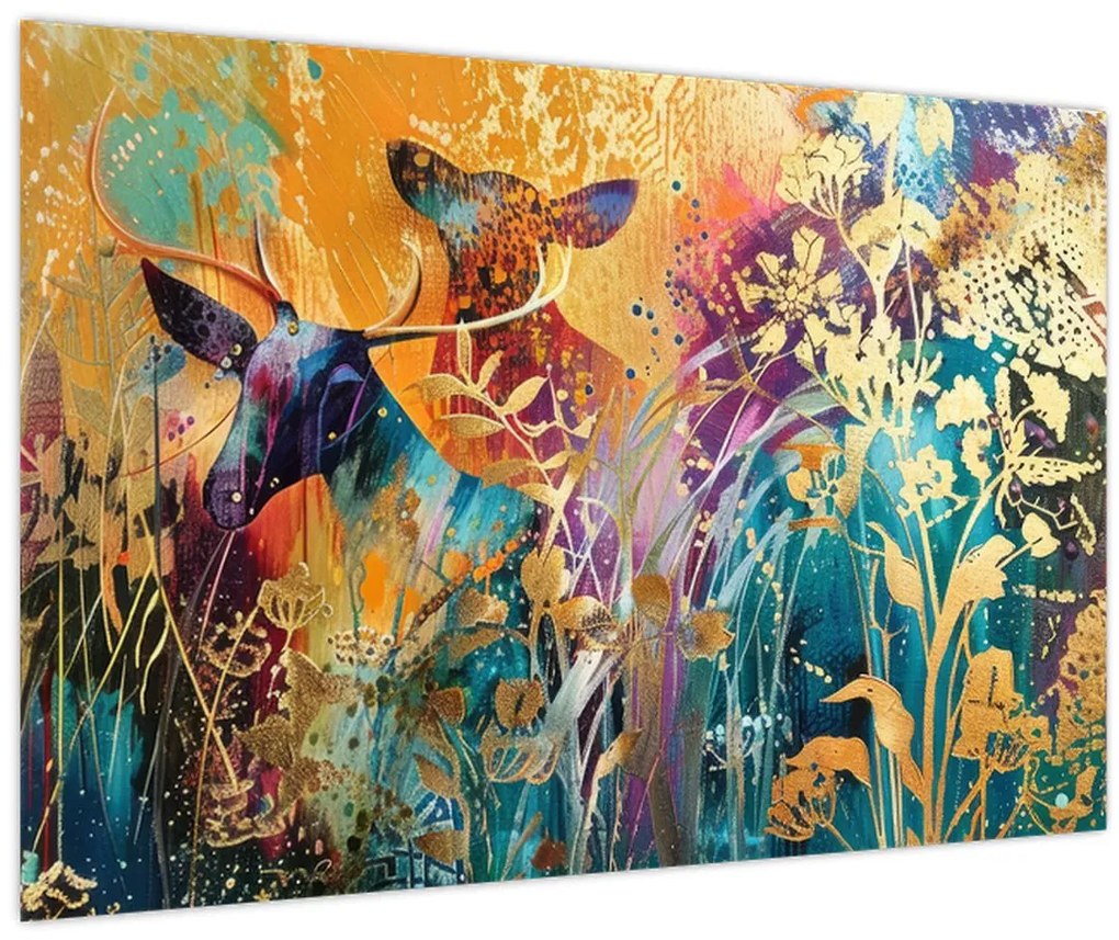 Tablou - Pictura abstractă a naturii (90x60 cm)