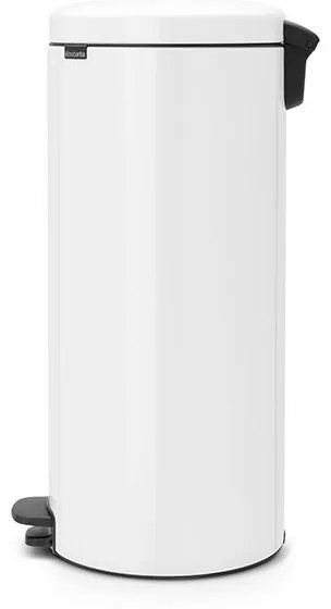Cos de gunoi cu pedala Brabantia NewIcon 649063, 30 L, Inchidere lina, Baza antiderapanta, Cos interior metalic, Alb