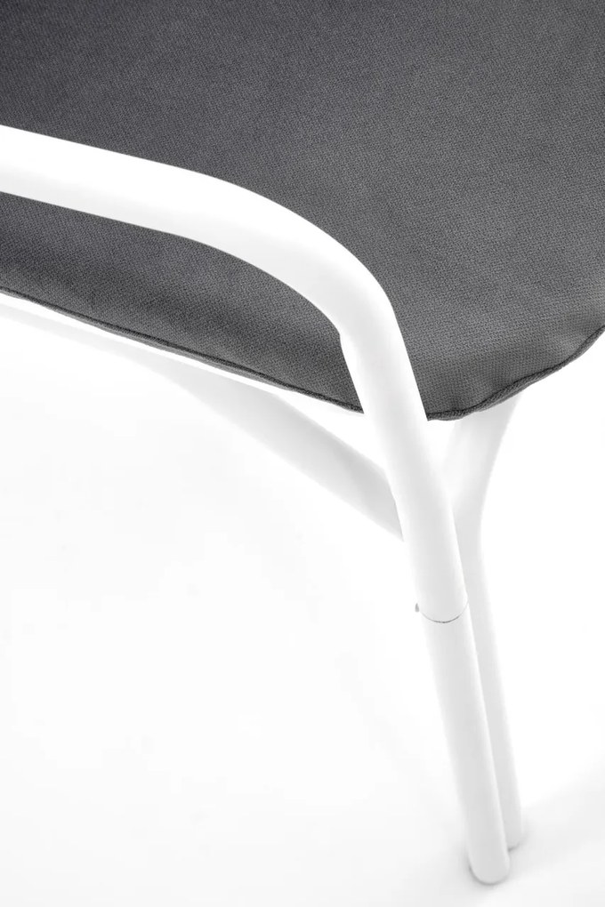 Fotoliu din plastic Melby alb - H75 cm