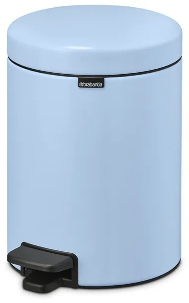 Cos de gunoi cu pedala Brabantia NewIcon 1005528, 5 l, Inchidere lina, Baza antiderapanta, Albastru deschis